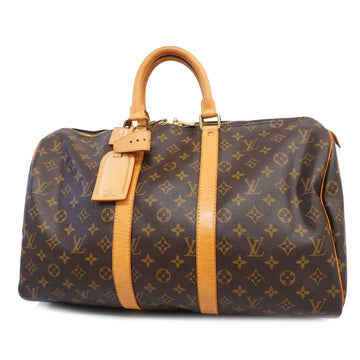 LOUIS VUITTONAuth  Monogram Keepol 45 M41428 Men,Women,Unisex Boston Bag