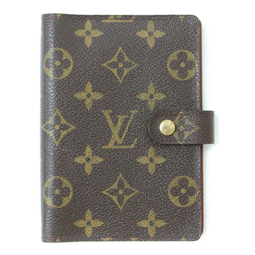 LOUIS VUITTON Notebook Cover System Agenda PM Brown Monogram Logo All Over Pattern Popular Casual Girly Adult Office