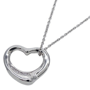 TIFFANY&Co. Necklace Ladies PT950 5P Diamond Elsa Peretti Open Heart Platinum