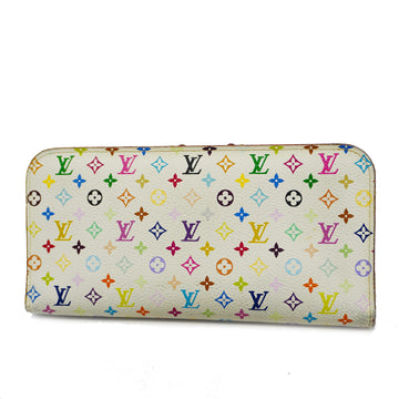 LOUIS VUITTONAuth  Monogram Multicolore Portofeuil En Solit M93752 Blanc,Figue