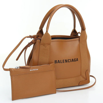 BALENCIAGA navy cabas XS 390346 2761 tote bag leather ladies