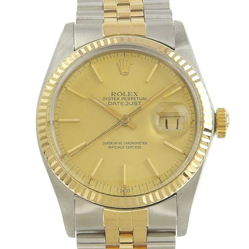 Rolex Datejust men's self-winding watch champagne dial 65 series (manufactured around 1980) combination 16013