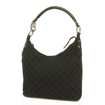 GUCCIAuth  Handbag 115003 Women's GG Canvas Shoulder Bag Black