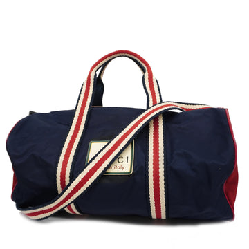 GUCCIAuth  Boston Bag 189657 Women,Men,Unisex Nylon Boston Bag Navy,Red Color