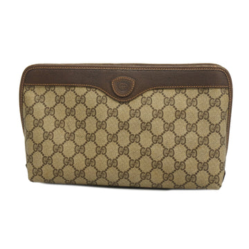 GUCCIAuth  014 123 0098 Women's GG Supreme Clutch Bag Beig