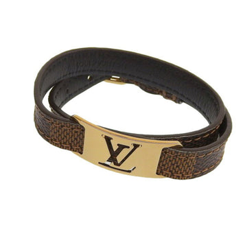 LOUIS VUITTON Damier Sign It Bracelet M6623 Brown Women's