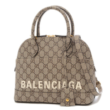 GUCCI Balenciaga Collaboration Zahacker Ville 2Way Bag Beige 681699