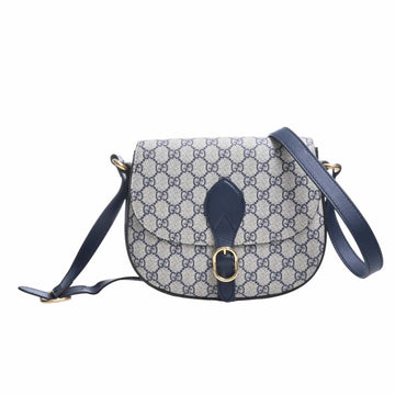 GUCCI GG Supreme Leather Shoulder Bag 432150 Navy Ladies