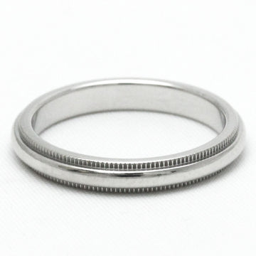 TIFFANY Classic Milgrain Ring Platinum Fashion No Stone Band Ring
