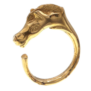 HERMES Ring Cheval Horse Gold Metal No. 11 Women's