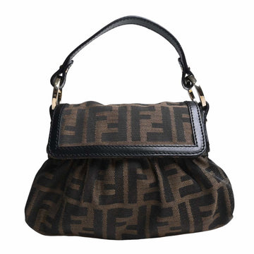 FENDI Canvas Zucca Handbag 8BK042 Brown Ladies