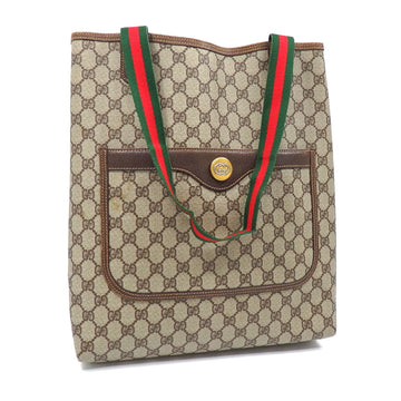 Gucci Tote Bag GG Supreme Beige PVC 002 123 6487 Sherry Webbing Line Shoulder Women's Men's