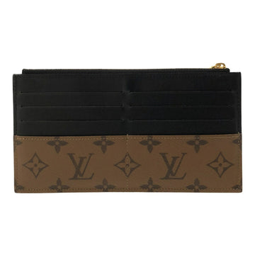 LOUIS VUITTON Perth Monogram Reverse M80390 Bag-in-bag Wallet Long Leather Canvas Black Brown
