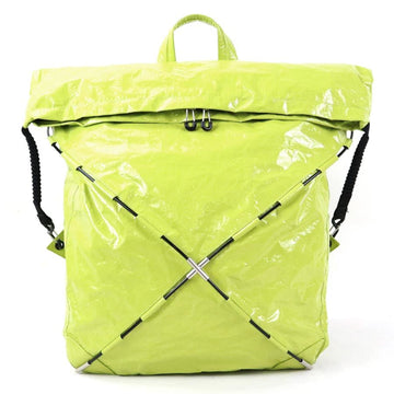 BOTTEGA VENETA rucksack medium tent nylon backpack yellow green unisex 691386 99556g