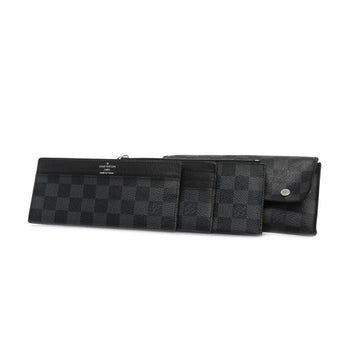 LOUIS VUITTONAuth  Damier Graphite Portofeuil Ron Modable N63084 Long Wallet