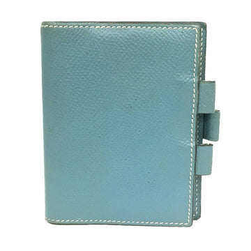 HERMES Agenda Notebook Cover Vaux Epson Blue Jean Leather  F stamp  Stationery