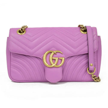 Gucci Shoulder Bag Heart GG Marmont Pink Ladies