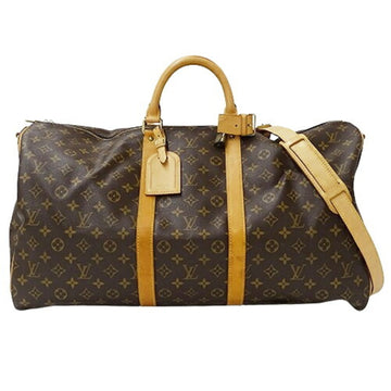 LOUIS VUITTON Bag Monogram Women's Men's Boston Shoulder 2way Keepall Bandouliere 55 M41414 Brown