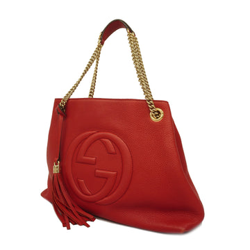 GUCCI[3zc3628] Auth  shoulder bag Soho 536196 leather red gold metal