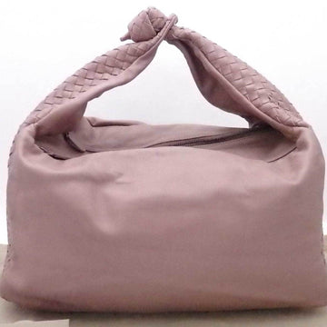 BOTTEGA VENETA Shoulder Bag Intrecciato Leather Pink Brown Women's