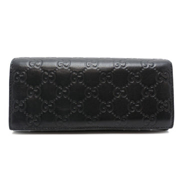 Gucci GG Supreme W long wallet ladies' 233154 striped leather noir black