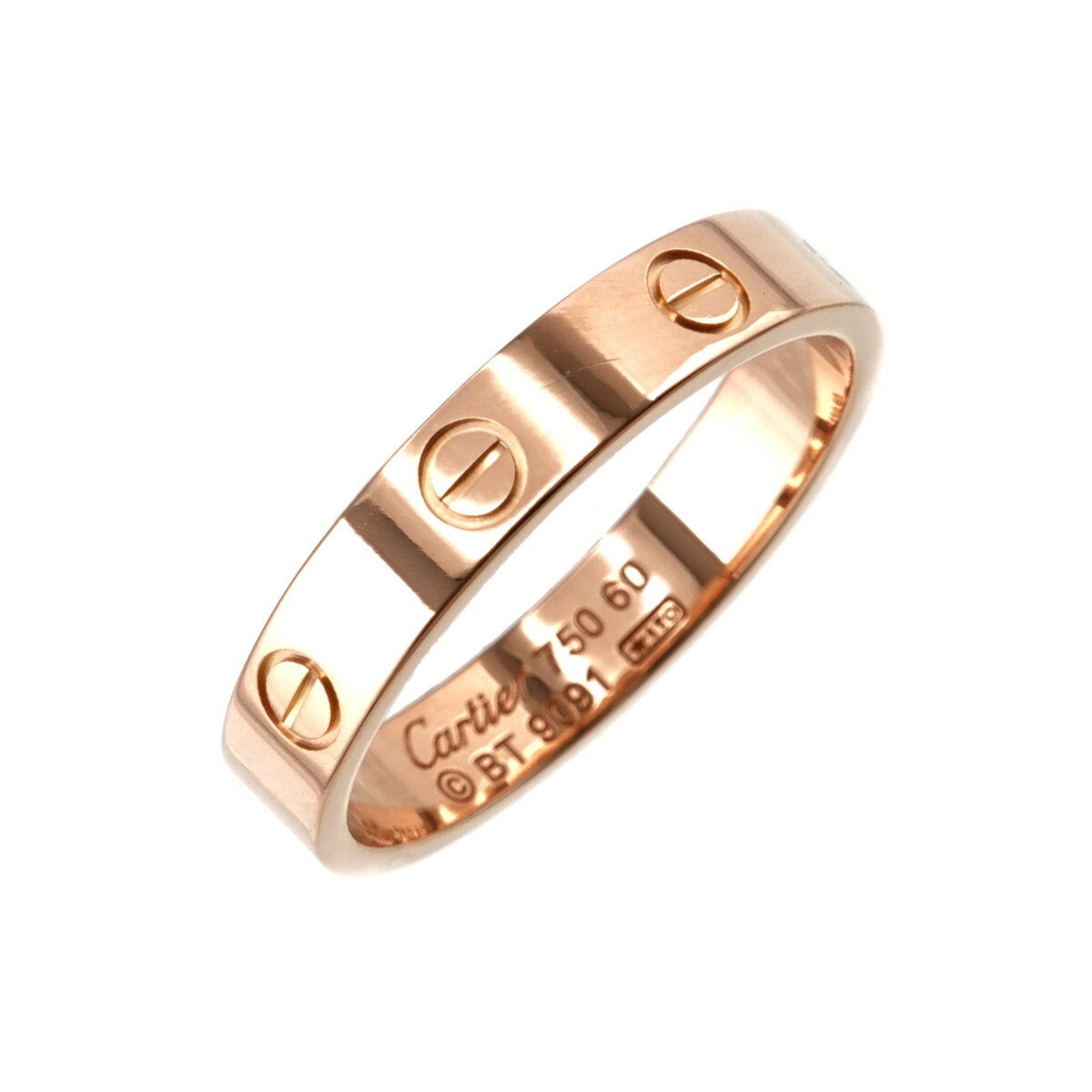 CARTIER mini love 60 ring K18 PG pink gold 750 Mini Love Ring