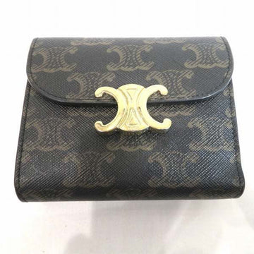 CELINE Monogram Small Triomphe Wallet 2 Fold Ladies