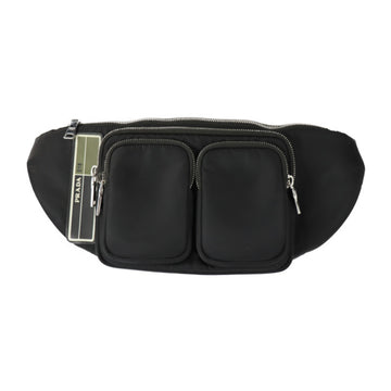 PRADA waist bag 2VL017 nylon black body belt