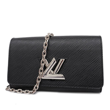 LOUIS VUITTONAuth  Epi Portefeuil Twisted Chain M62038 Noir