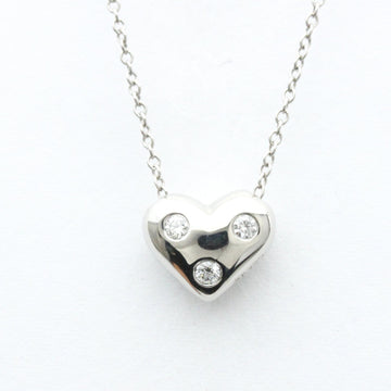 TIFFANY Dots Heart Pendant Platinum Diamond Men,Women Fashion Pendant Necklace [Silver]