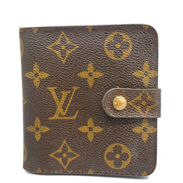 LOUIS VUITTONAuth  Monogram Compact Zip M61667 Men,Women,Unisex Wallet