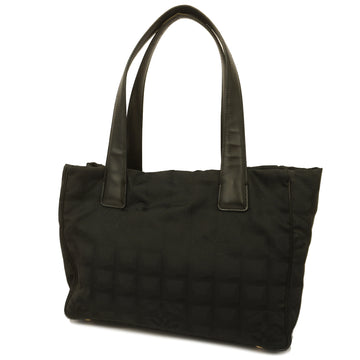 CHANELAuth  New Travel Line Women's Nylon Canvas Handbag,Tote Bag Black
