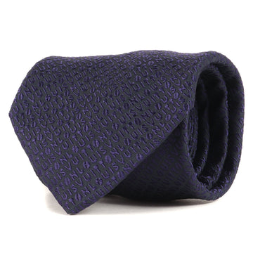 LOUIS VUITTON tie logo pattern silk dark purple