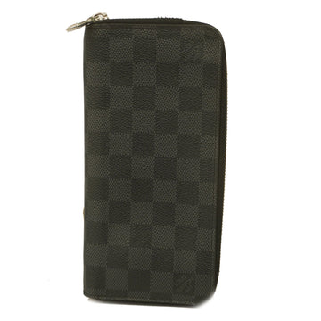 LOUIS VUITTONAuth  Damier Graphite Zippy Wallet Vertical N63095