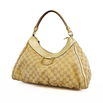 Gucci Tote Bag GG Canvas 189833 Beige/Gold Gold Metal