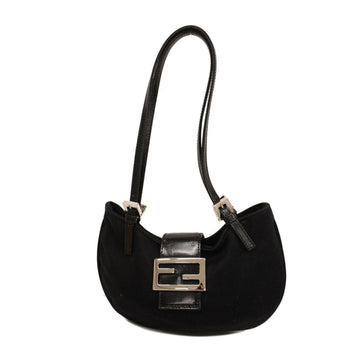 FENDI handbag nylon black ladies