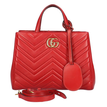 Gucci Marmont shoulder bag leather red ladies