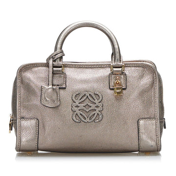 Loewe Anagram Amazona 23 Handbag Silver Leather Ladies LOEWE