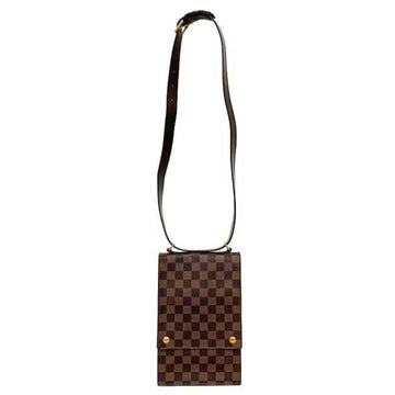 LOUIS VUITTON Shoulder Bag Portobello Brown Damier Ebene N45271 VI1010  Map Flap Travel Women's Men's Unisex