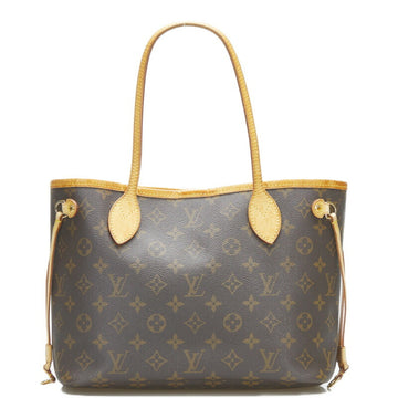 LOUIS VUITTON Monogram Neverfull PM Handbag Tote Bag M40155 Brown PVC Leather Ladies