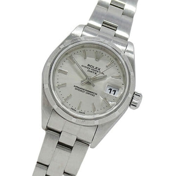 ROLEX Oyster Perpetual Date 79190 A No. Watch Ladies Automatic Winding AT Stainless Steel SS Silver Polished