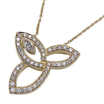 HARRY WINSTON necklace ladies pendant diamond 750YG lily cluster polished