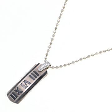 TIFFANY necklace atlas SV sterling silver Ti titanium pendant bar ball chain men's women's  & Co.