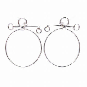 HERMES loop medium silver 925 earrings 0003