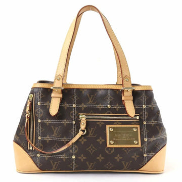 LOUIS VUITTON Handbag Monogram Rivet Canvas Gold Women's M40140