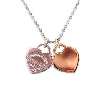 TIFFANY 925 750 return to double heart tag pendant