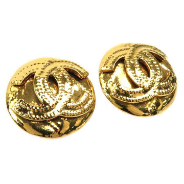 CHANEL earrings here mark metal gold ladies