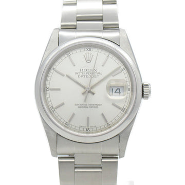 ROLEX Datejust K number Wrist Watch watch Wrist Watch 16200 Mechanical Automatic Silver SIL/BA Stainless Steel 16200