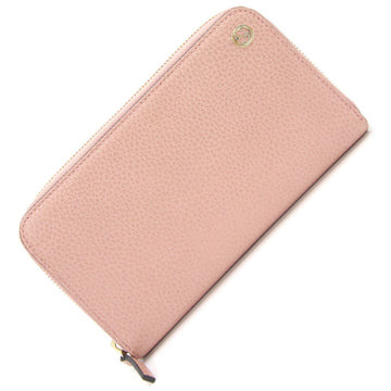 Gucci Round Wallet Interlocking G 449347 Light Pink Leather Women's GUCCI