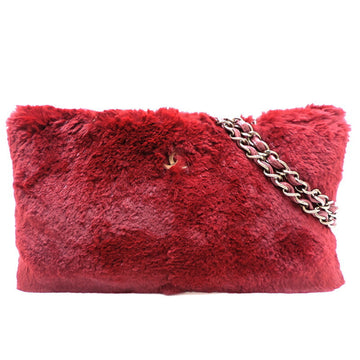 CHANEL Lapin Chain Tote Ladies Shoulder Bag Bordeaux